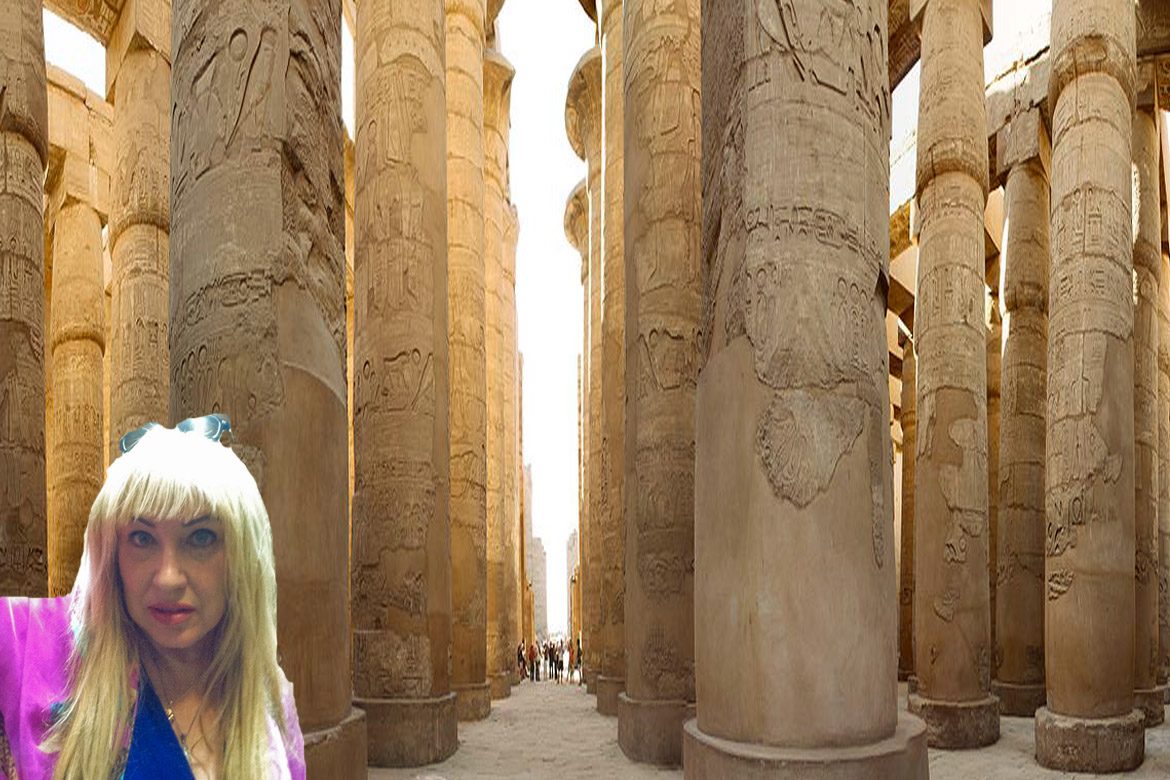 Antoine Gigal in Karnak temple